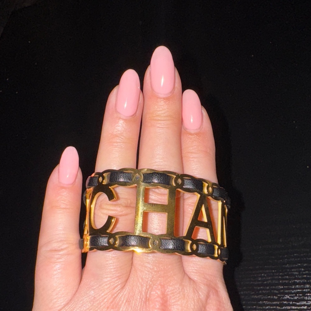 Gold and Black Chanel Fashion Bracelet - Picture 10 of 13
